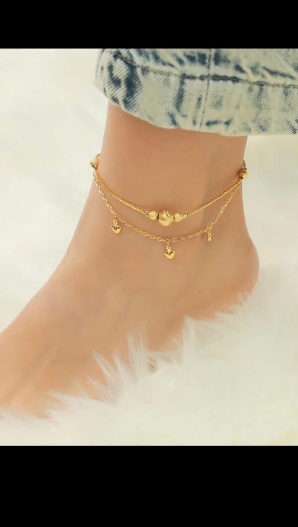 Heart layer anklet