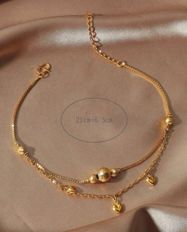 Heart layer anklet