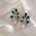 Indian American Green Diamond earrings