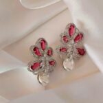 Indian American Ruby Diamond earrings