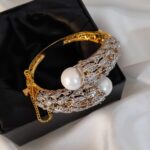 Pearl Jarao zircon Openable Bangle