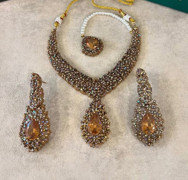 Champagne turkish necklace set