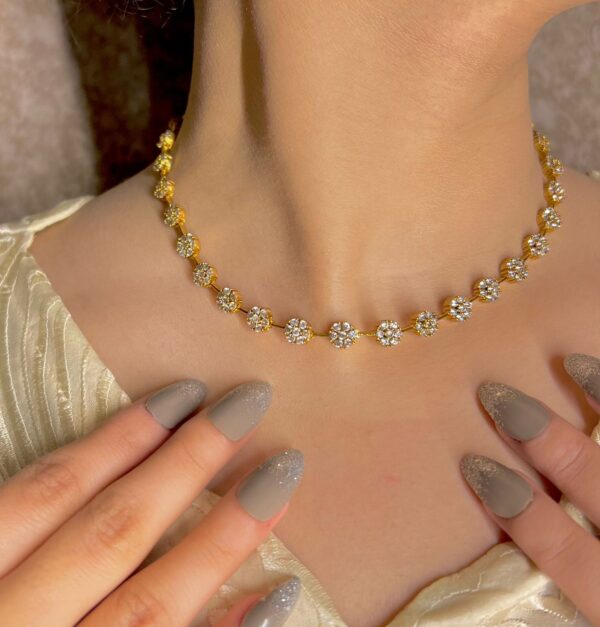 Diamanté necklace set