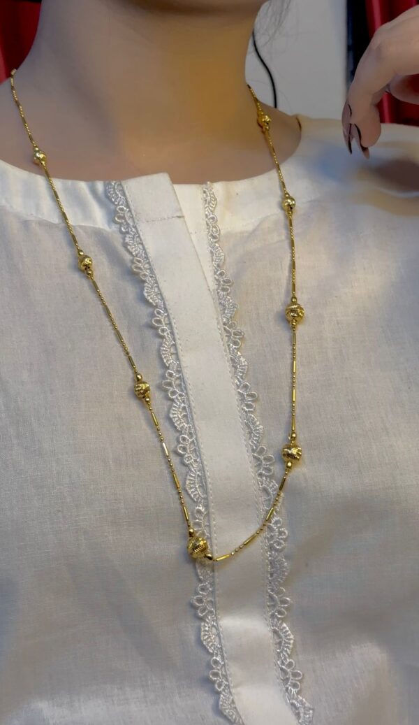 Gold Plated beads maala Chain