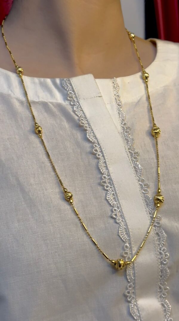 Gold Plated beads maala Chain