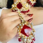 Maroon doublet stone Choker set