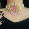 Pink doublet stone Choker set
