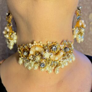 White Turkish Choker set