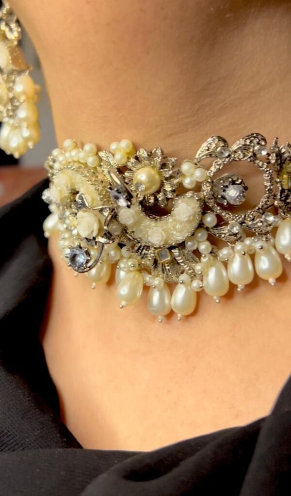 Silver white Turkish Set