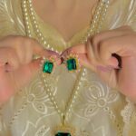 Emeralds Doublet stone Maala set